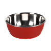  Flamingo Tobias fémtál kutyáknak - piros 300 ml - A: 13 cm, B: 4,5 cm, C: 9 cm