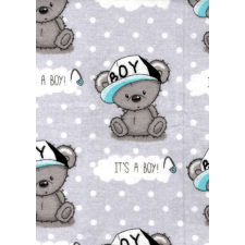  Flanel színes,mintás pelenka - It&#039;s a Boy ! szürke mosható pelenka