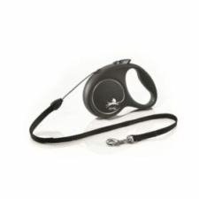 Flexi Black Design Zsinóros Automata Póráz S 5m 12kg-ig Ezüst nyakörv, póráz, hám kutyáknak