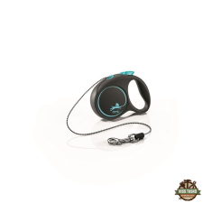 Flexi Black Design zsinóros automata póráz XS 3m 8kg-ig kék nyakörv, póráz, hám kutyáknak