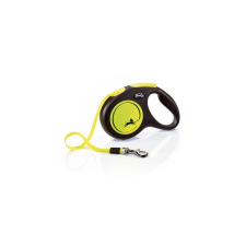  Flexi neon szalagos automata póráz M 5m 20kg-ig sárga nyakörv, póráz, hám kutyáknak