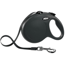 Flexi New Classic Black Design szalagpóráz 5m - S nyakörv, póráz, hám kutyáknak