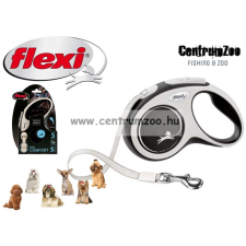 Flexi New Comfort S Tape Szalagos Póráz 5M 15Kg - Fekete Szürke ( 12907) nyakörv, póráz, hám kutyáknak