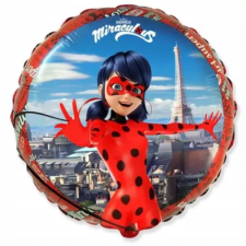 Flexmetal Miraculous: Katicabogár fólia lufi – kerek, 45 cm party kellék