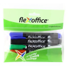 FLEXOFFICE Alkoholos marker, 1,5 mm, kúpos, FLEXOFFICE "PM03", 4 különböző szín