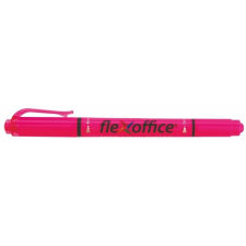 FLEXOFFICE Szövegkiemelő, 1,0/4,0 mm, kétvégű, FLEXOFFICE &quot;HL01&quot;, rózsaszín filctoll, marker