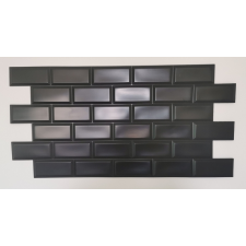 Flexwall Black Unit Fekete csempe PVC falpanel tapéta, díszléc és más dekoráció