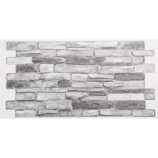 Flexwall Grey Stone szürke kő PVC falpanel 98x49,5 cm, beltéri falburkolat tapéta, díszléc és más dekoráció