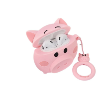 Flippy AirPods tok rózsaszín disznógyűrűvel fülhallgató, fejhallgató tok