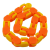 Flippy Antistressz érzékelő játék Flippy – Kígyótípushoz illő puzzle, 24 darab, +3 év, narancssárga/sárga