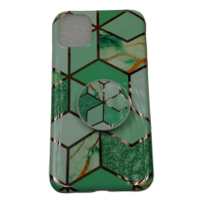 Flippy Apple iPhone 11 Soft IMD TPU márvány geometriai zöld tok támogatás tok és táska