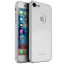 Flippy Apple iPhone 7 Premium Full Cover 360 ezüst tok + ajándékfólia tok és táska