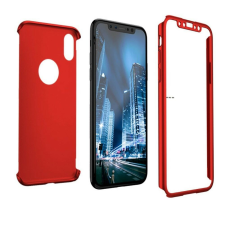 Flippy Apple iPhone X Full Cover 360 piros tok + ajándékcsomagolás tok és táska