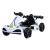 Flippy elektromos autó, gokart típusú, távirányítóval, állítható méret, 2 sebesség, fény- és hangrendszer, 1,2-1,6 magasságú gyermekek számára, 105 x 55 x 50 cm, fehér