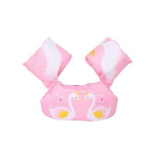 Flippy Gyermek mentőmellény úszóuszonyokkal, KeepHome, Pink, Swan mintával úszógumi, karúszó