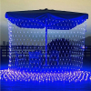 Flippy karácsonyi fényberendezés, háló típusú fényfüggöny ,18 m x 1 m, 720 kék szinű LED izzóval, 8 fényjátékkal, tartózék transzformátorral, hosszabbító kábellel, 5 m átlátszó vezetékkel,tov
