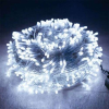 Flippy karácsonyi fényberendezés, jégcsap típusú fényfüggöny, 80 m, 1920 hideg hatású fehér  LED izzóval, villanó fényjátékkal, akkumulátorral átlátszó gumi burkolatú vezetékkel további fényb