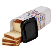 Flippy Kenyértároló doboz, KeepHome, műanyag, 34 x 13 cm, frissen tart, fekete fedél papírárú, csomagoló és tárolóeszköz