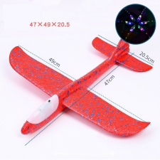 Flippy Polisztirol sikló táskában, hossza 47 cm, Piros, lámpákkal a fejen, Flippy helikopter és repülő