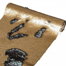  Flitteres tekercs arany-fekete 25x125cm dekorációs kellék