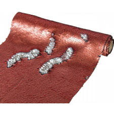  Flitteres tekercs réz-ezüst 25x125cm dekorációs kellék