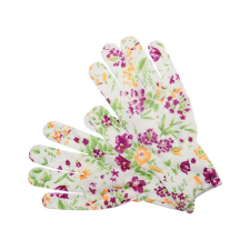 FLO FLO Kertészkesztyű fehér virágmintával 8-as védőkesztyű