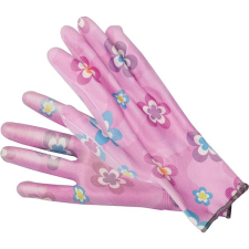 FLO Garden lila kesztyű virágokkal 9-es méret védőkesztyű