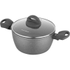 FLORINA Lava Stone MG fazék fedővel indukciós és gáztűzhelyre, 16 cm, 1,2 l, 16 cm átmérőjű