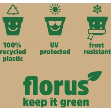 Florus Mediterran Cilindro virágcserép 20 cm átmérő zöld kerti dekoráció