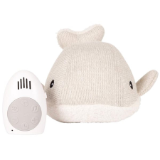 Flow Játék szívdobogással Moby the Whale Light Grey bébiplüss