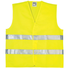  FLUO JÓL LÁTHATÓSÁGI MELLÉNY, 2 KERESZTCSÍK, SÁRGA_XL (csgt láthatósági ruházat