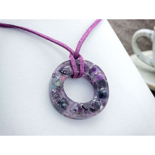  Fluorit és ametiszt koszorú műgyanta nyaklánc nyaklánc