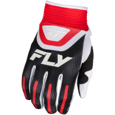 FLY RACING F-16 gyerek motokrossz kesztyű fekete-piros-fehér motoros kesztyű