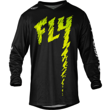 FLY RACING F-16 Ifjúsági Mez - Fekete/Neonzöld/Világosszürke motocross mez