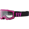Fly RACING Focus síszemüveg rózsaszín/fekete - átlátszó lencse