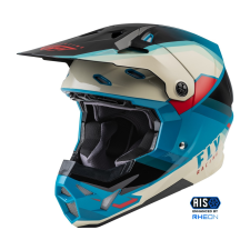 FLY RACING Formula CP motocross sisak fekete-szürke-türkiz bukósisak
