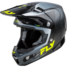 FLY RACING Formula S Carbon motokrossz bukósisak szürke-fluo sárga bukósisak