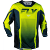FLY RACING Kinetic Fade mez - láthatósági sárga/sötétkék/fehér FLY RACING Sisakok és ruházat Motocross ruházat Motocross mezek