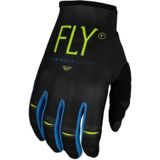 FLY RACING Kinetic Prodigy Ifjúsági Kesztyű - Szeneszürke/Neonzöld/Igazkék motoros kesztyű