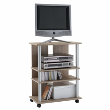 FMD tölgyfa TV-/HI -Fi-állvány 3 rekesszel 65 x 40 x 79,2 cm (428801) bútor
