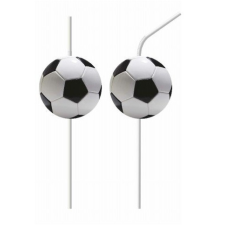 Focis Football Party, Focis papír szívószál, 4 db-os szett party kellék