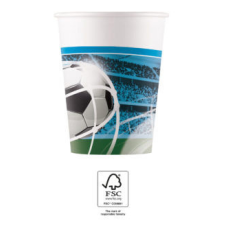 Focis Soccer Fans, Focis papír pohár 8 db-os 200 ml FSC party kellék