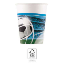 Focis Soccer Fans papír pohár 8 db-os 200 ml FSC party kellék