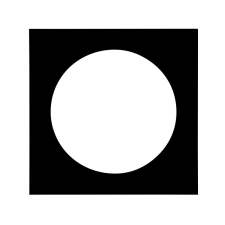 Focus Képkeret - Passepartout (40x40) / Kerek 30 dia - Fekete, - Fekete maggal fényképkeret