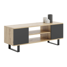 Focus RTV szekrény 135 cm - loft Tölgy artisan fekete bútor