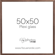 Focus Soul képkeret - diófa furnér (50x50) plexi fényképkeret