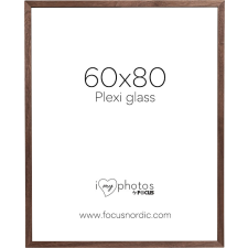Focus Soul képkeret - diófa furnér (60x80) plexi fényképkeret