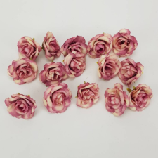  Fodros rózsafej krém-mályva dekoráció