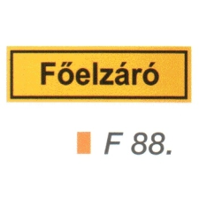  Föelzáró F88 információs címke