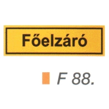 Föelzáró F88 információs címke